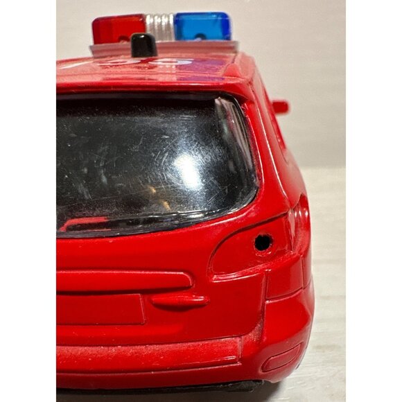 Diecast Red Fire Rescue SUV Toy W/ Opening Doors & Emergency Lights 5" - Picture 6 of 10